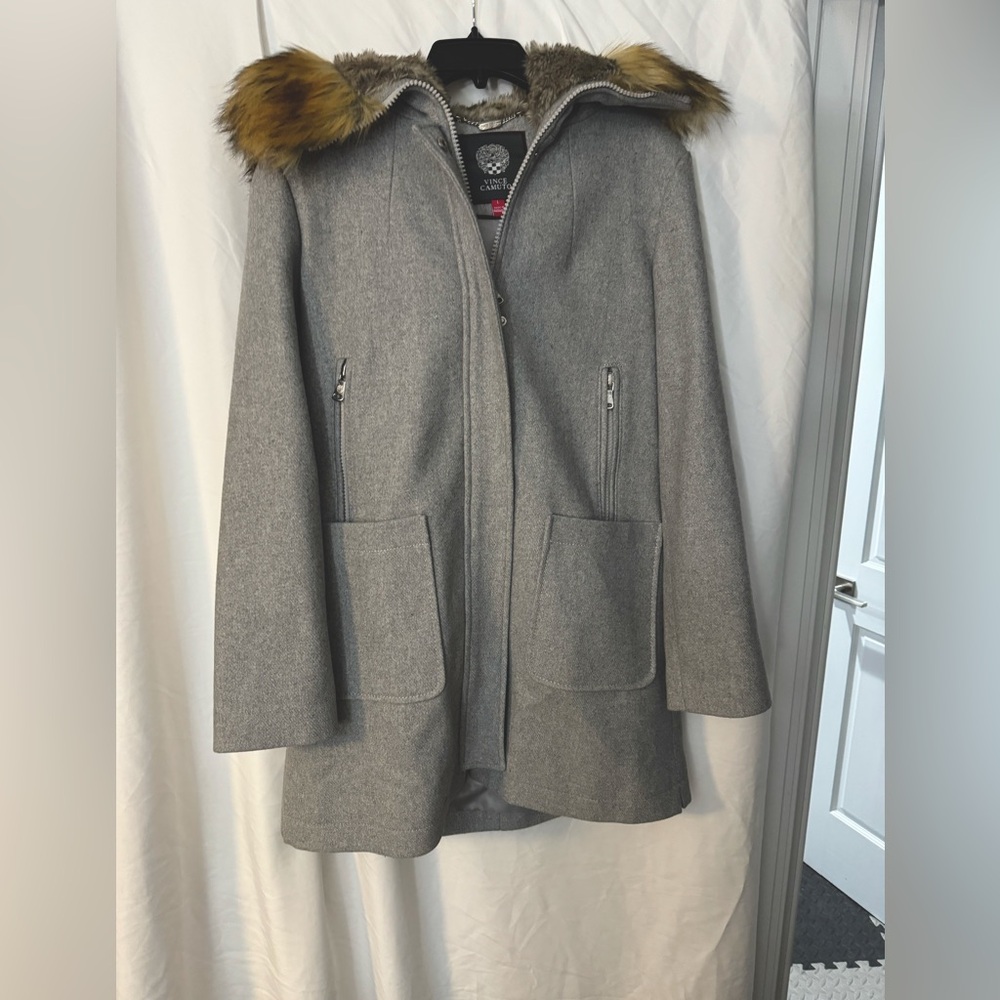Vince Camuto Wool Hooded Jacket